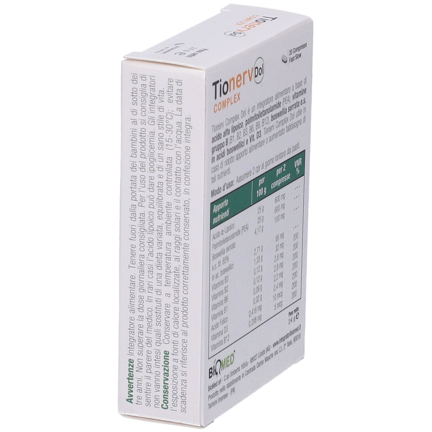 Tionerv Complex Dol 20Cpr