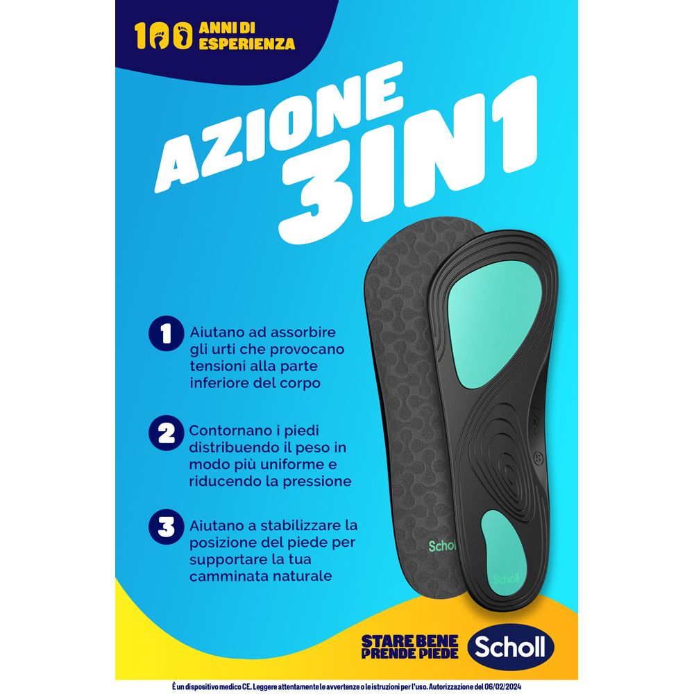 Scholl Plantari In-Balance Sollievo Dolore Arco Plantare, Taglia L (da 42.5  a 45) 2 pz - Redcare