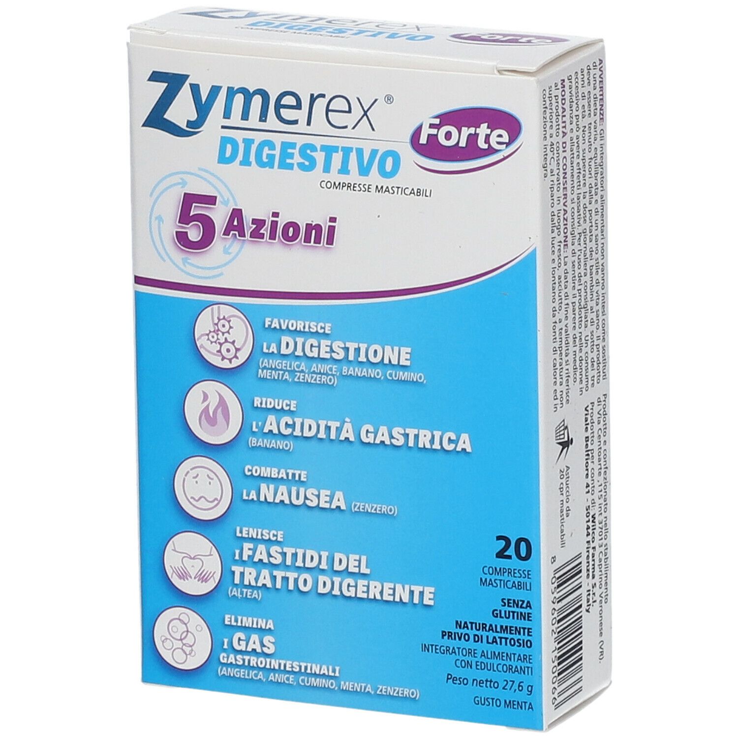 Zymerex® Digestivo Forte Compresse Masticabili 5 Azioni