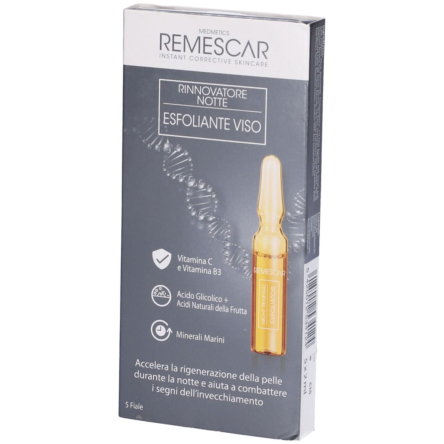 Remescar Rinnovatore Notte Esfoliante Viso 5 Fiale X 2 Ml