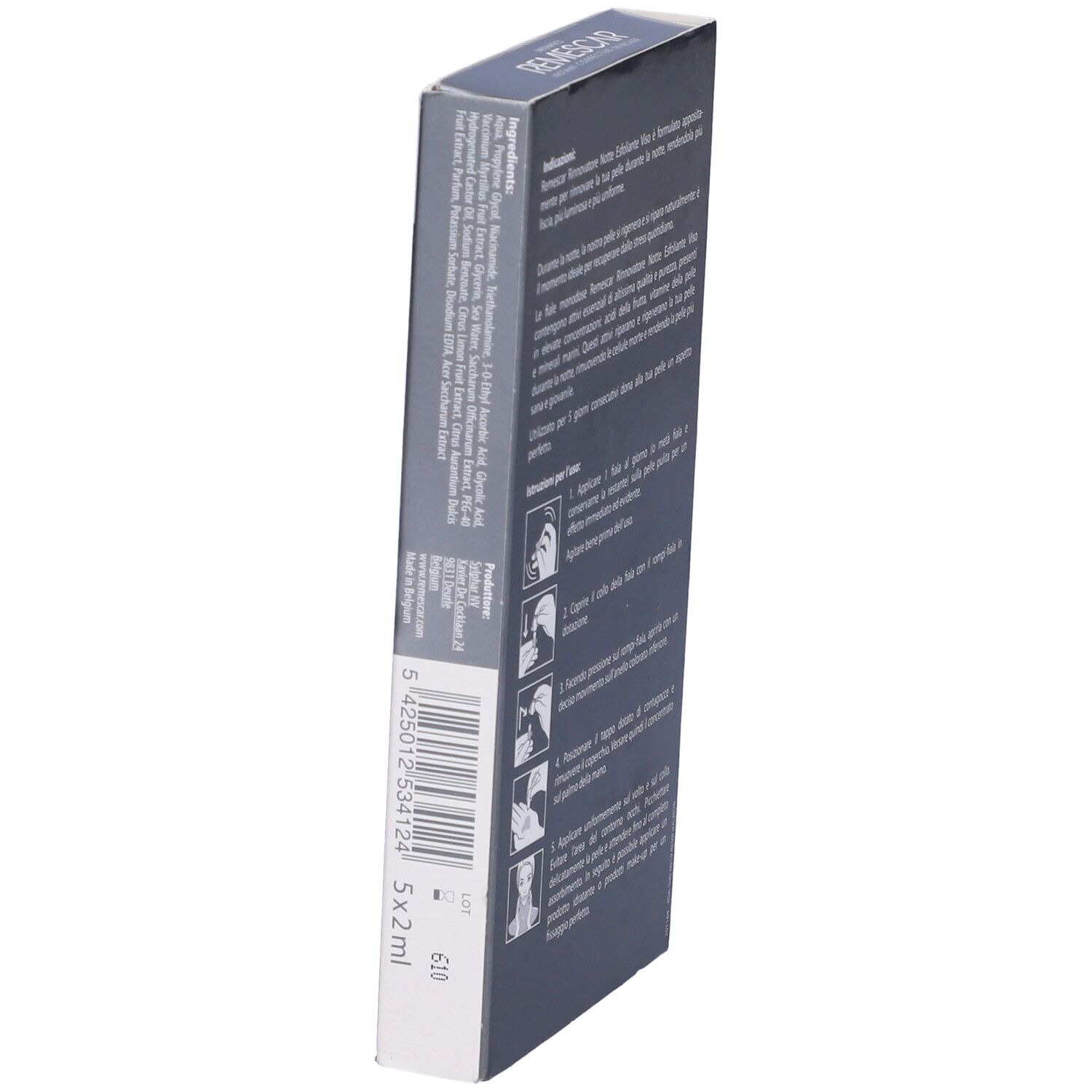 Remescar Rinnovatore Notte Esfoliante Viso 5 Fiale X 2 Ml
