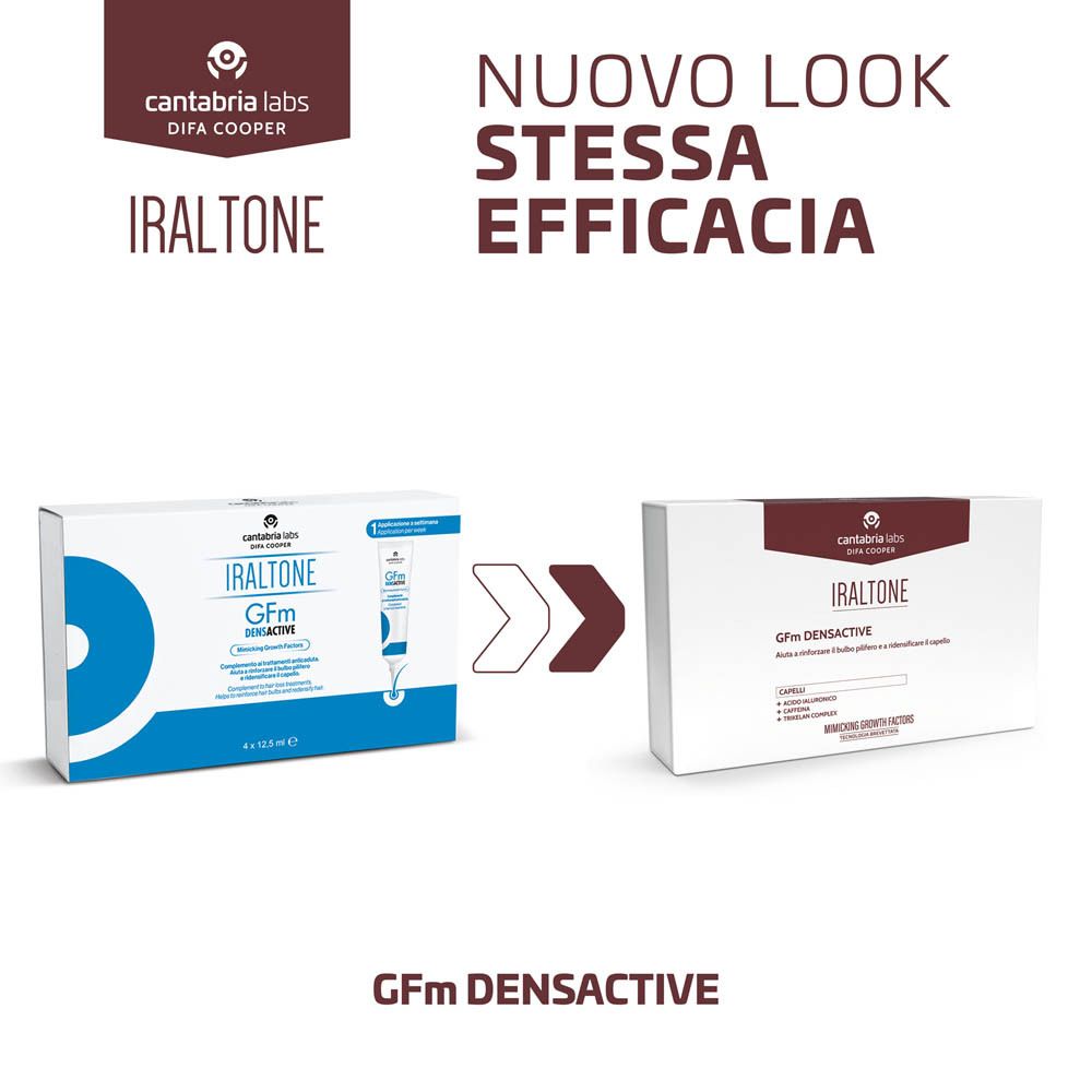 Scatola di integratore alimentare Iraltone Gfm Densactive.