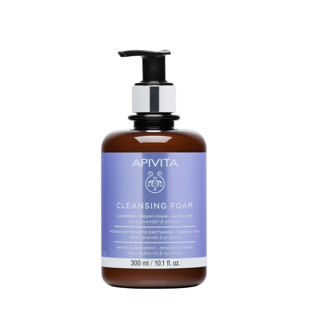 Apivita Cleansing Foam Mousse Detergente Cremosa Viso e Occhi