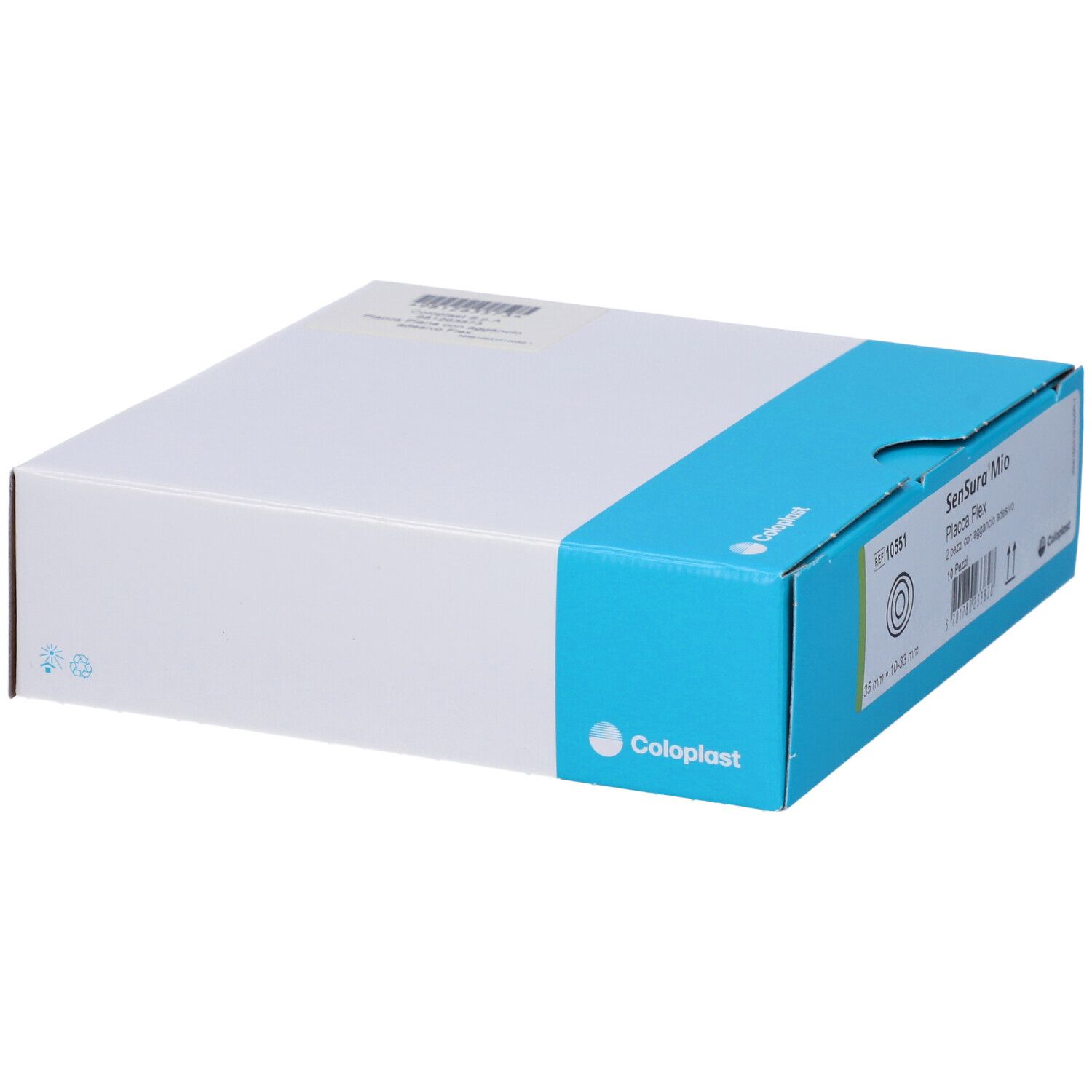 Sensura Mio Flex Placca Piana Con Aggancio Adesivo Foro 10-333 35Mm 10 Pezzi
