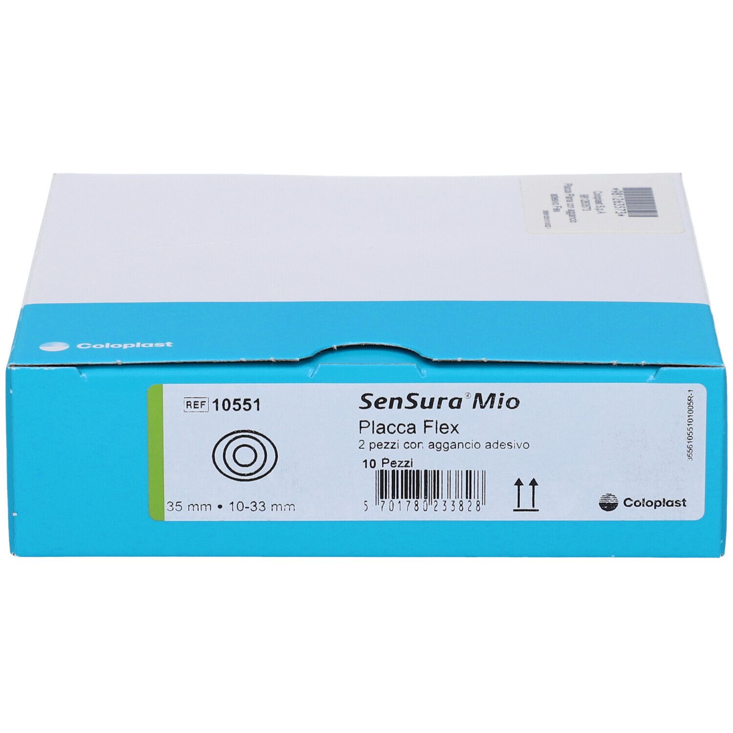Sensura Mio Flex Placca Piana Con Aggancio Adesivo Foro 10-333 35Mm 10 Pezzi