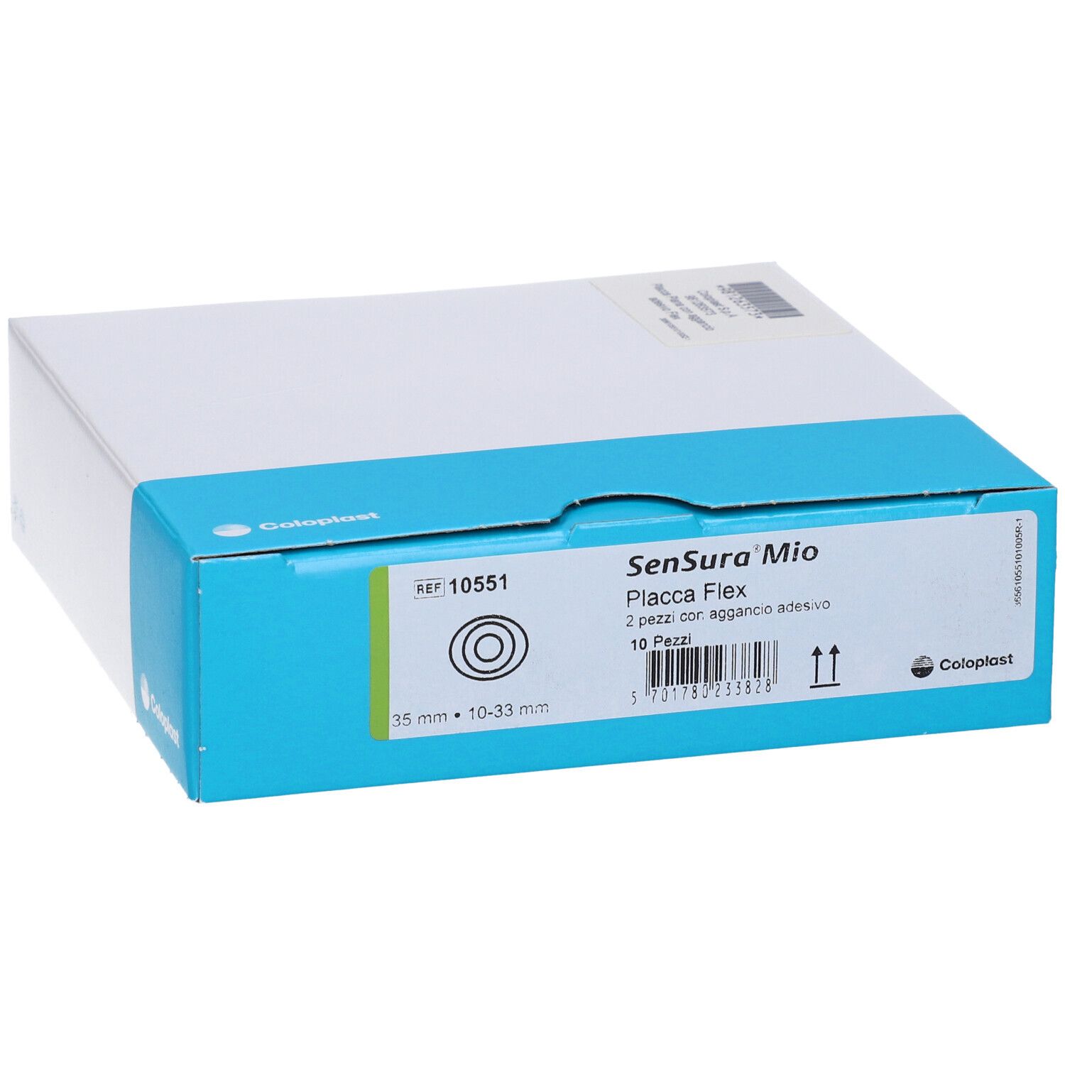Sensura Mio Flex Placca Piana Con Aggancio Adesivo Foro 10-333 35Mm 10 Pezzi