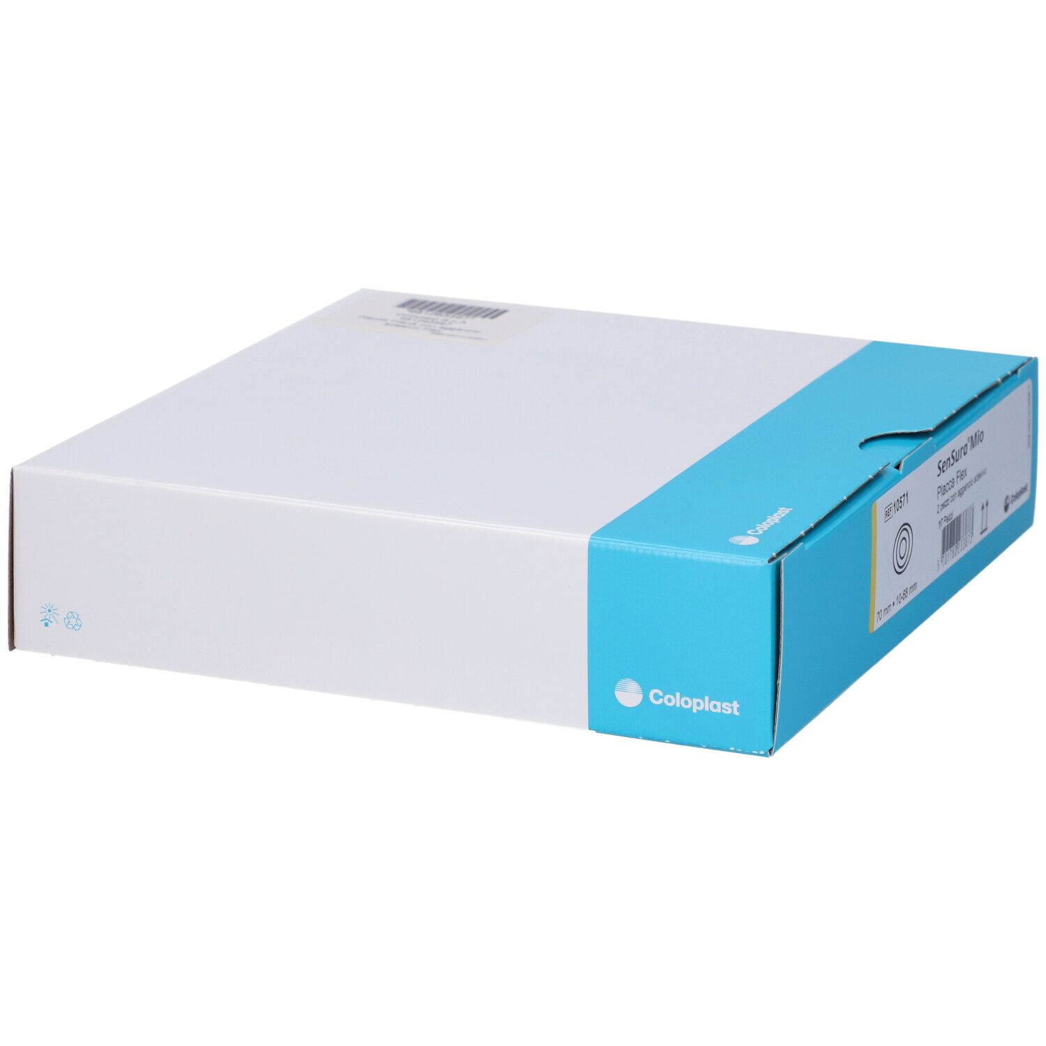 Confezione: Sensura Mio Flex Placca piana con aggancio adesivo, 70 mm, 10-68 mm.