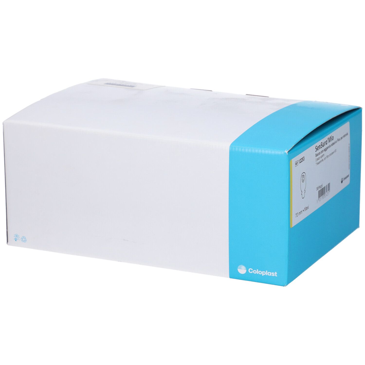 Sensura Mio Flex Sistema 2 Pezzi Con Aggancio Adesivo Sacca Ileostomia Trasparente 70Mm Da 550 Ml 30 Pezzi