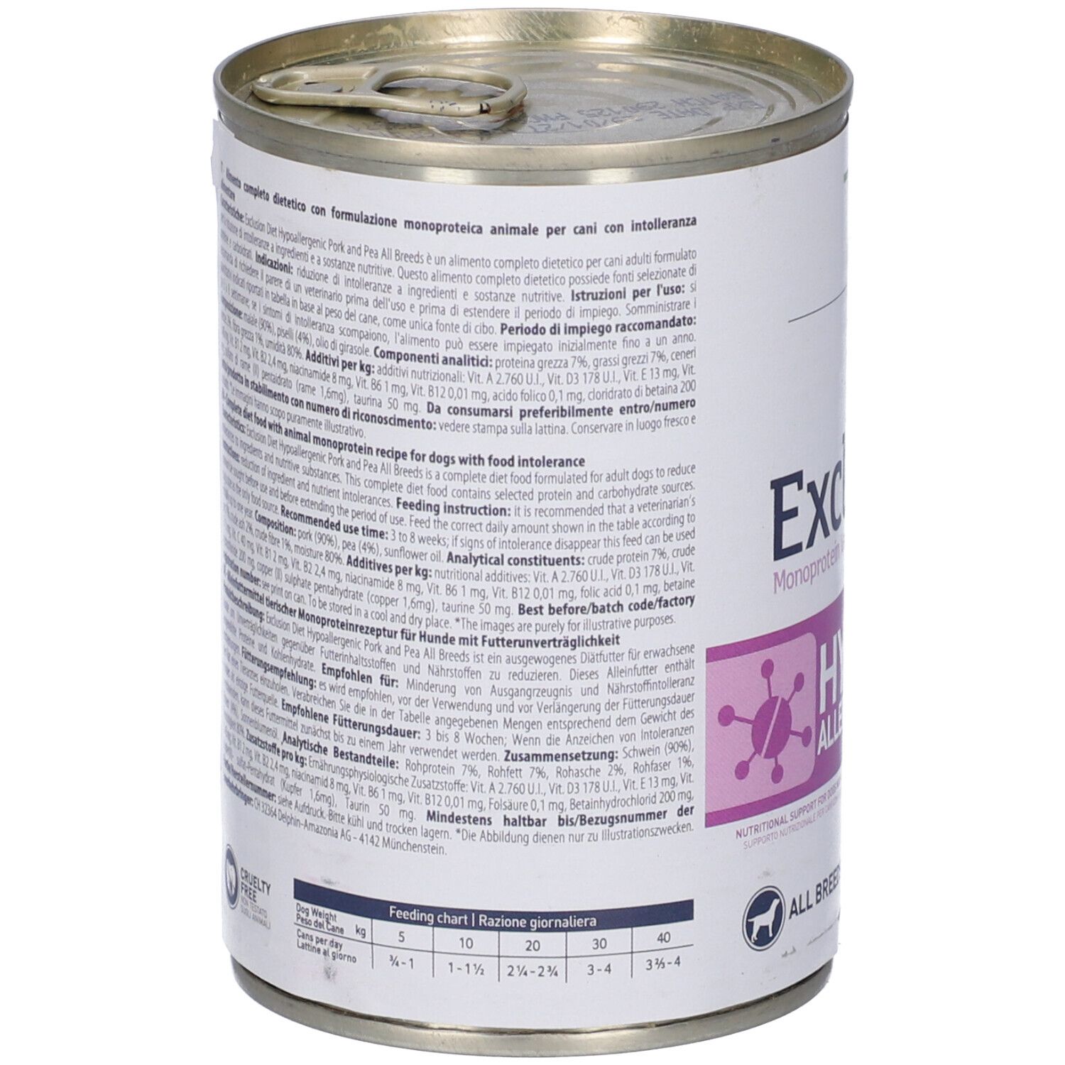 Exclusion Monoprotein Veterinary Diet Formula Hypoallergenic Pork And Pea All Breeds 400 G