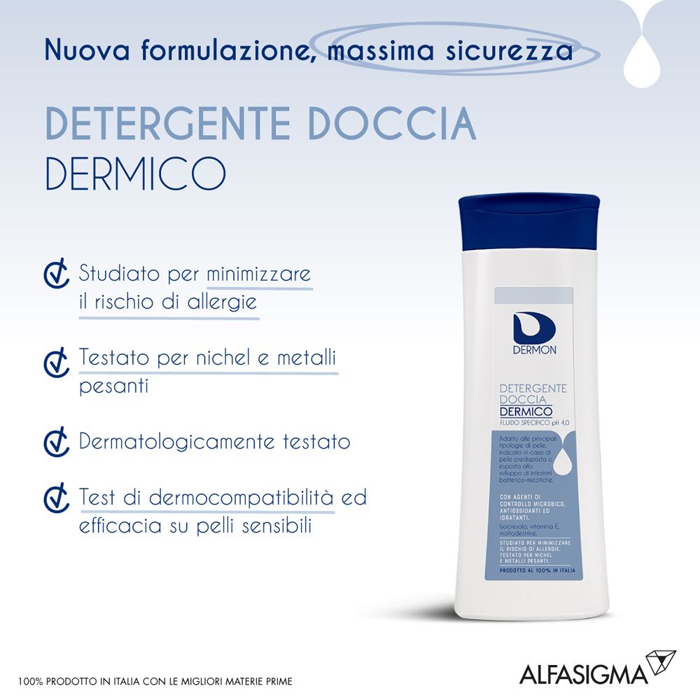 Dermon Detergente Doccia Dermico pH 4,0