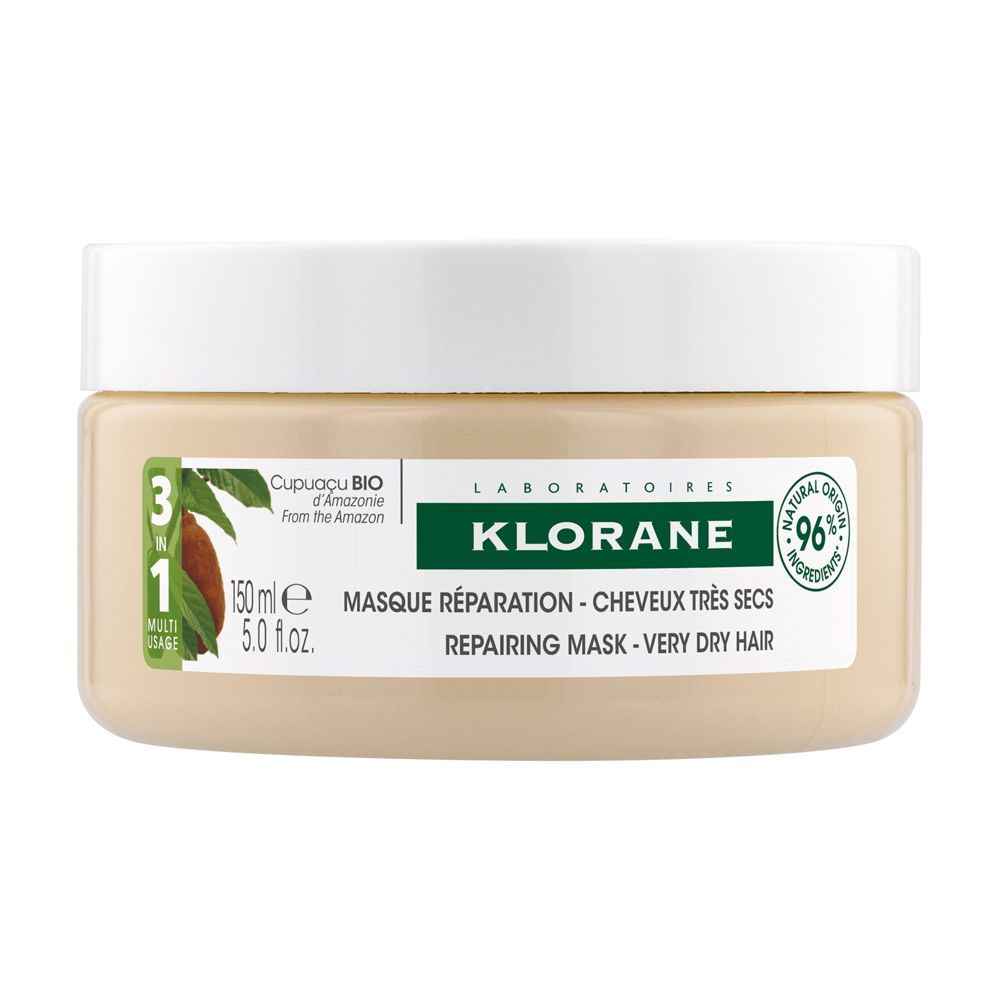 Klorane Maschera 3 in 1 al Cupuaçu BIO Ristrutturante 150ml - Capelli molto secchi