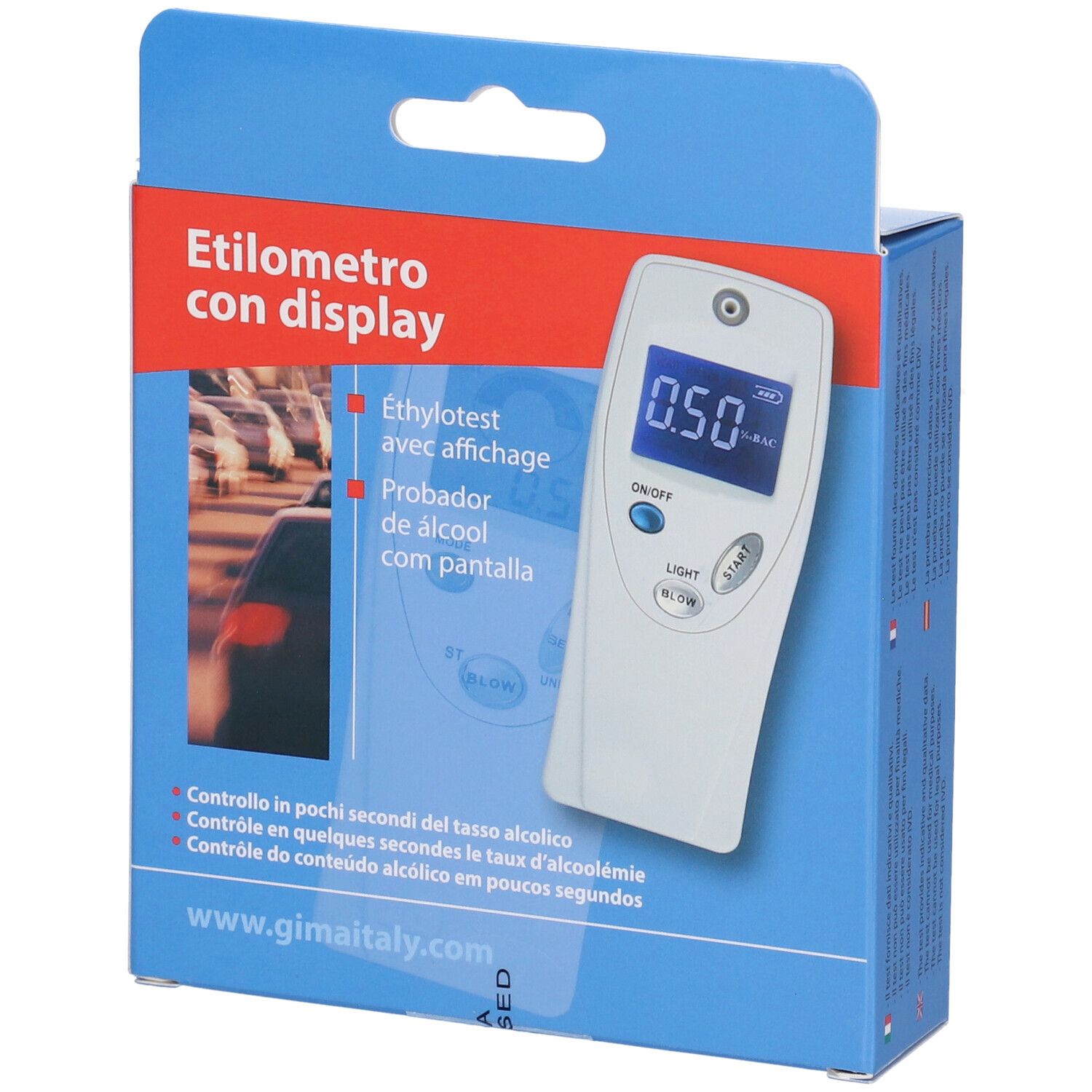 GIMA Alcoholimetro - Etilometro Con Display