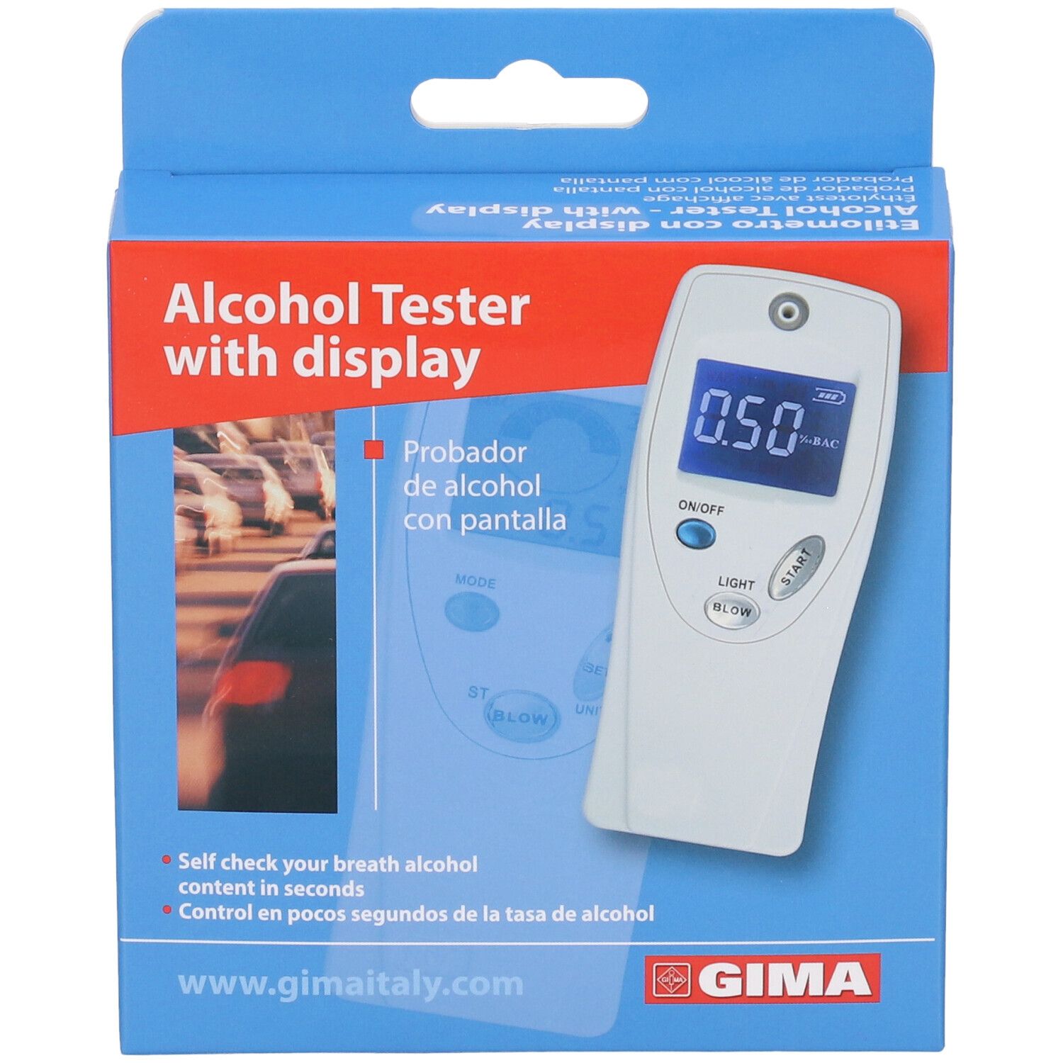 GIMA Alcoholimetro - Etilometro Con Display