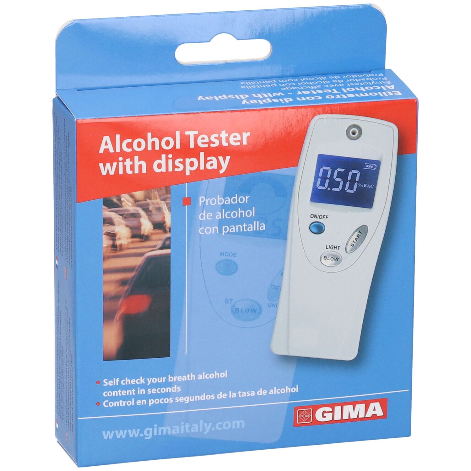 GIMA Alcoholimetro - Etilometro Con Display