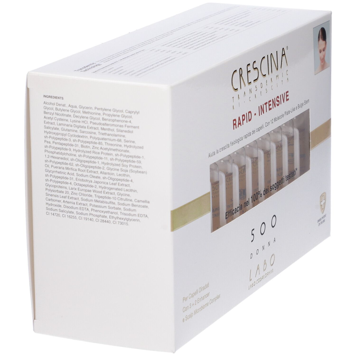 Crescina Transdermic Ri-Crescita Rapid-Intensive 500 Donna 40 Fiale