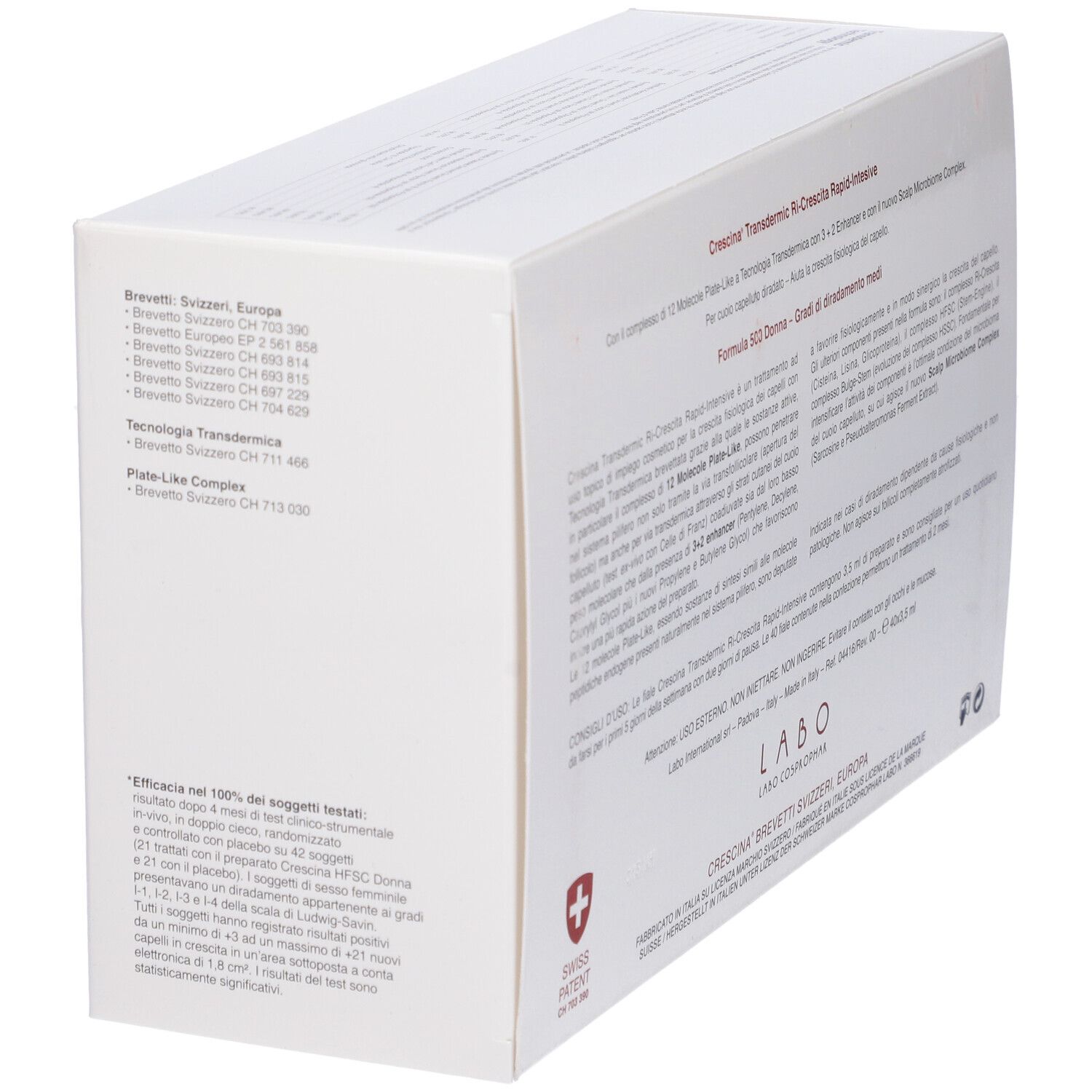Crescina Transdermic Ri-Crescita Rapid-Intensive 500 Donna 40 Fiale