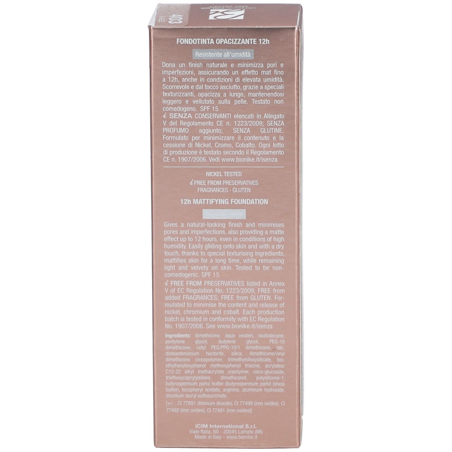 BioNike Defence Color Mat Velvet 403 Sable
