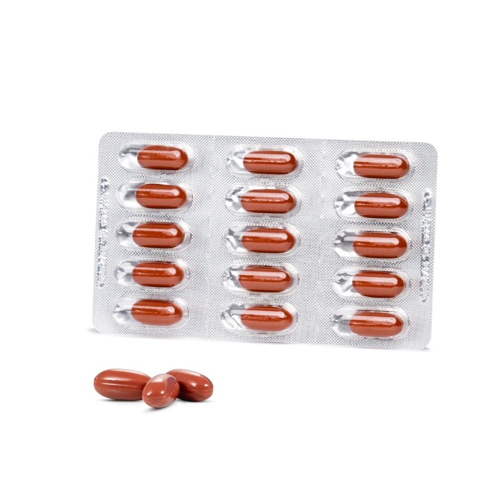 Blister da 15 capsule marroni e tre capsule singole.