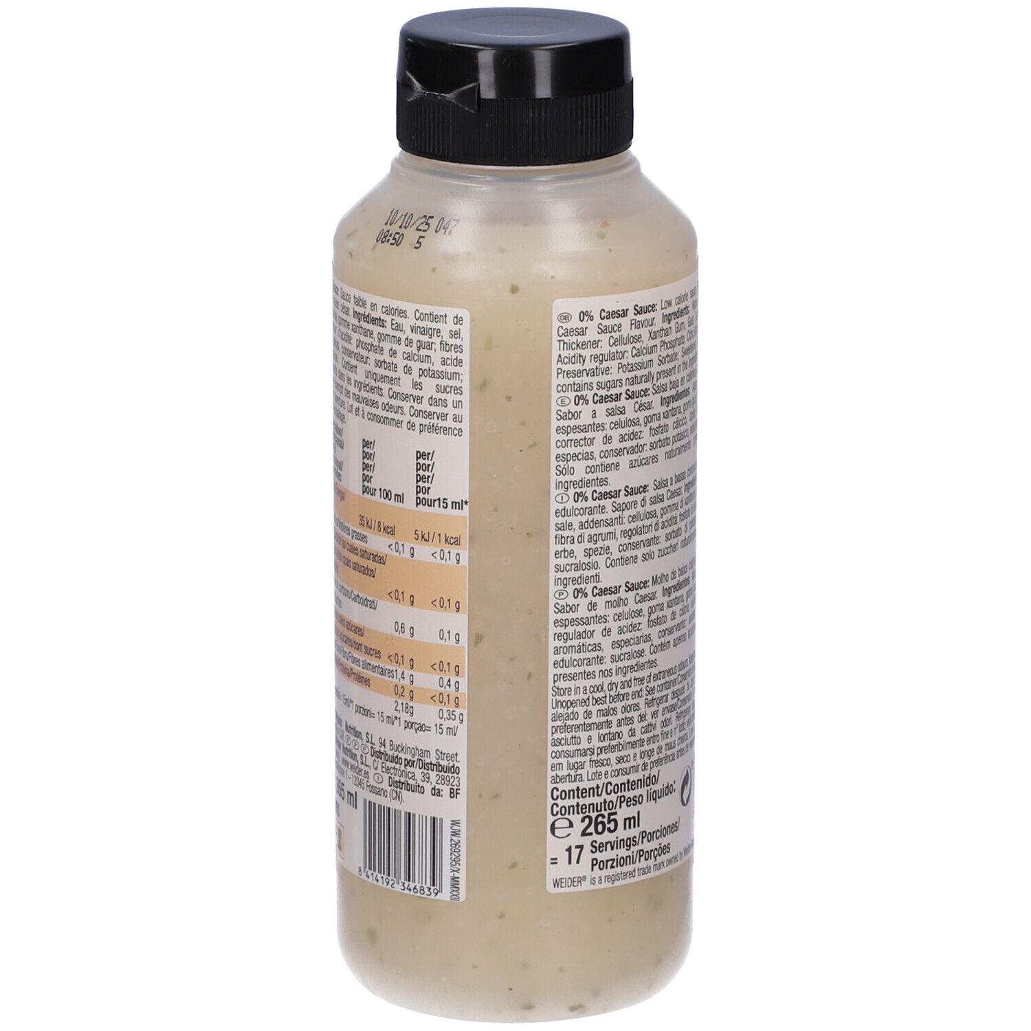 Weider Salsa Caesar 0% Grassi