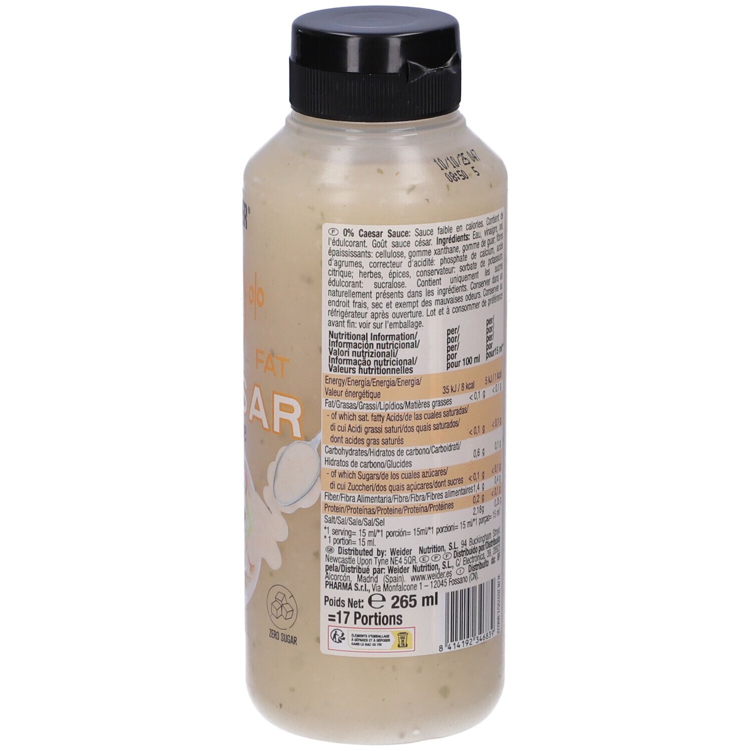 Weider Salsa Caesar 0% Grassi