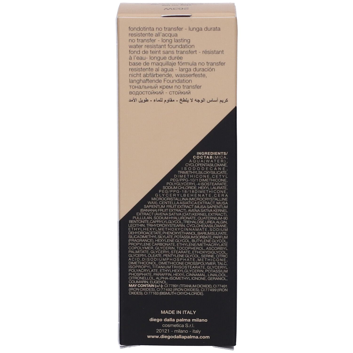 Diego dalla Palma Stay On Me Fondotinta No Transfer Tonalità 263 Beige Caldo