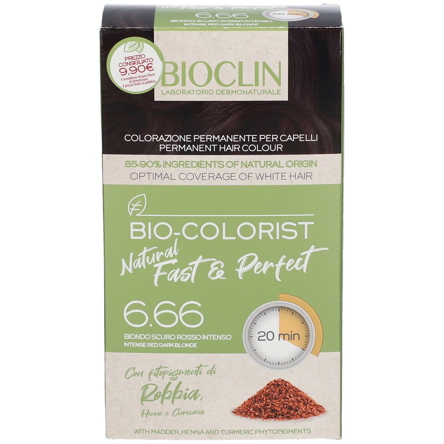 BIOCLIN Bio-Colorist Fast and Perfect 6.66 Biondo Scuro Rosso Intenso