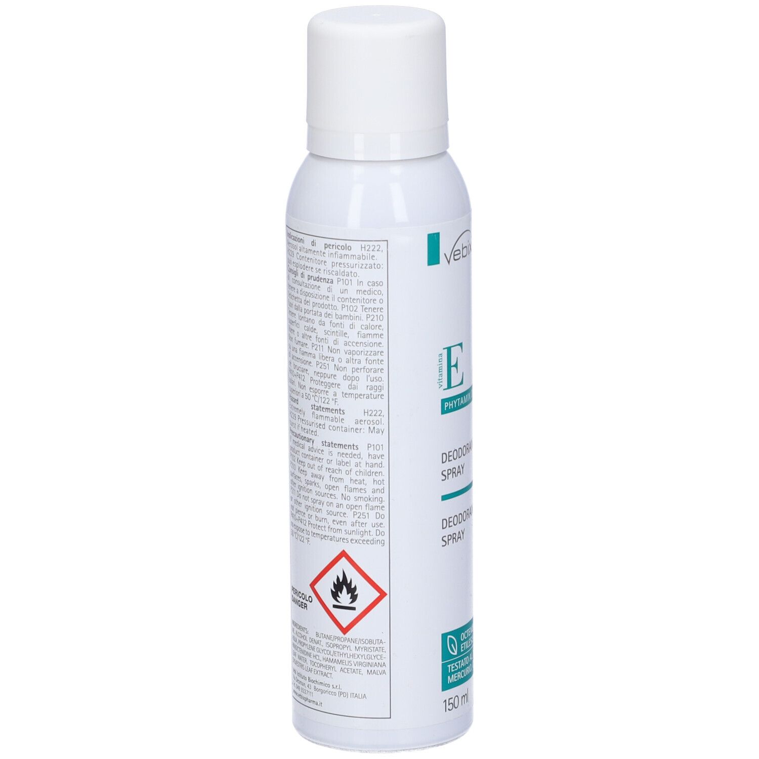 Vebix Phytamin E Deo Performance Deo Vapo Spray 24H 150Ml Allume Di Rocca