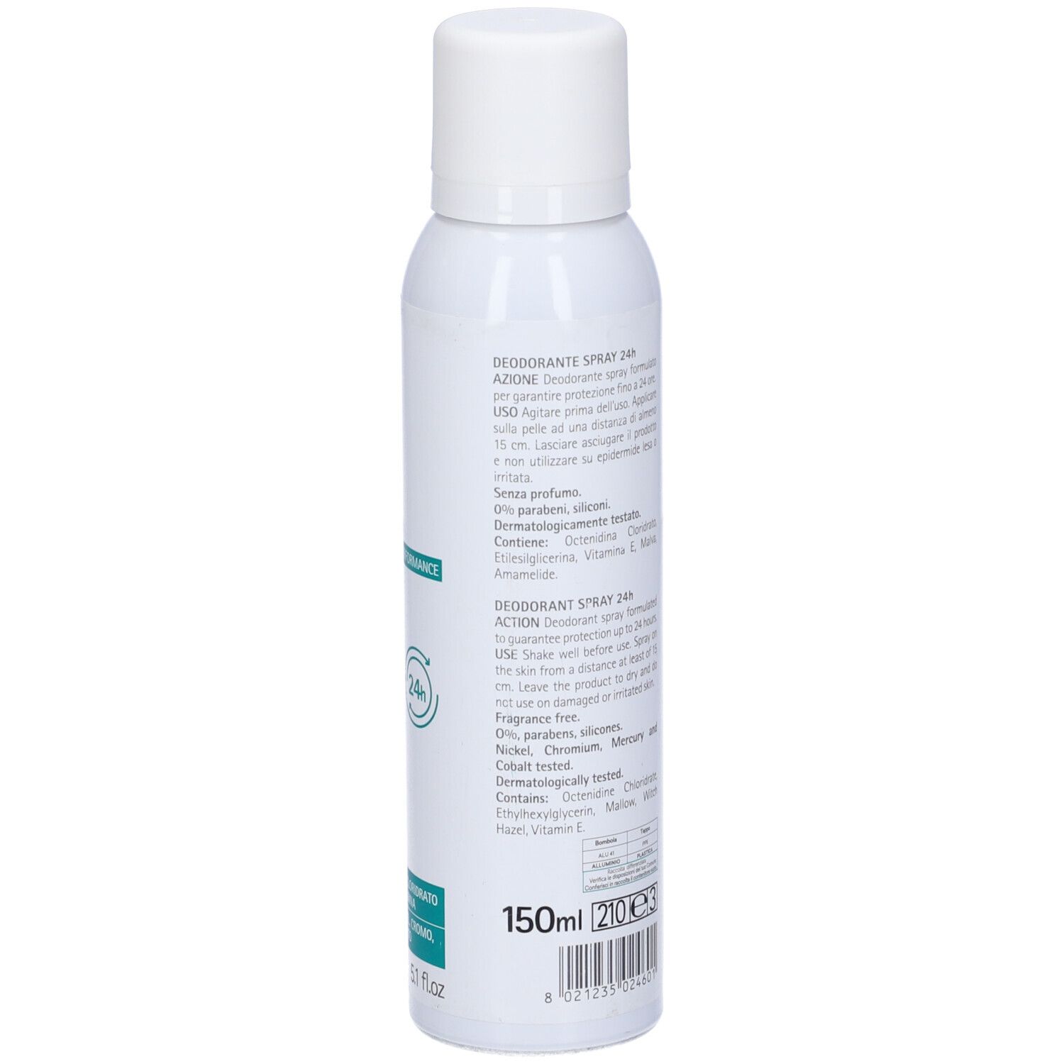 Vebix Phytamin E Deo Performance Deo Vapo Spray 24H 150Ml Allume Di Rocca