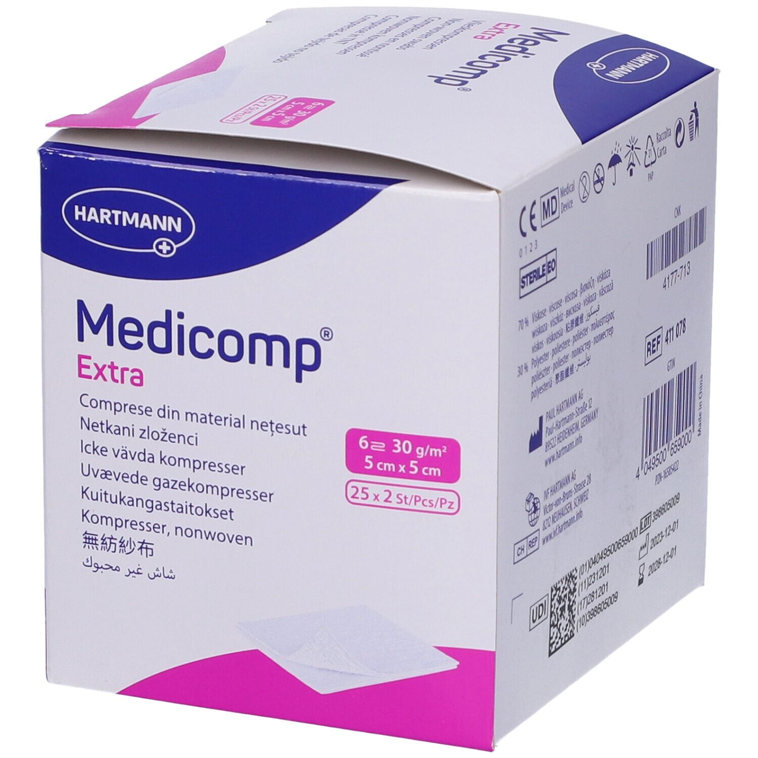 Medicomp Extra Garza Compressa In Tnt 5X5Cm 50 Pezzi