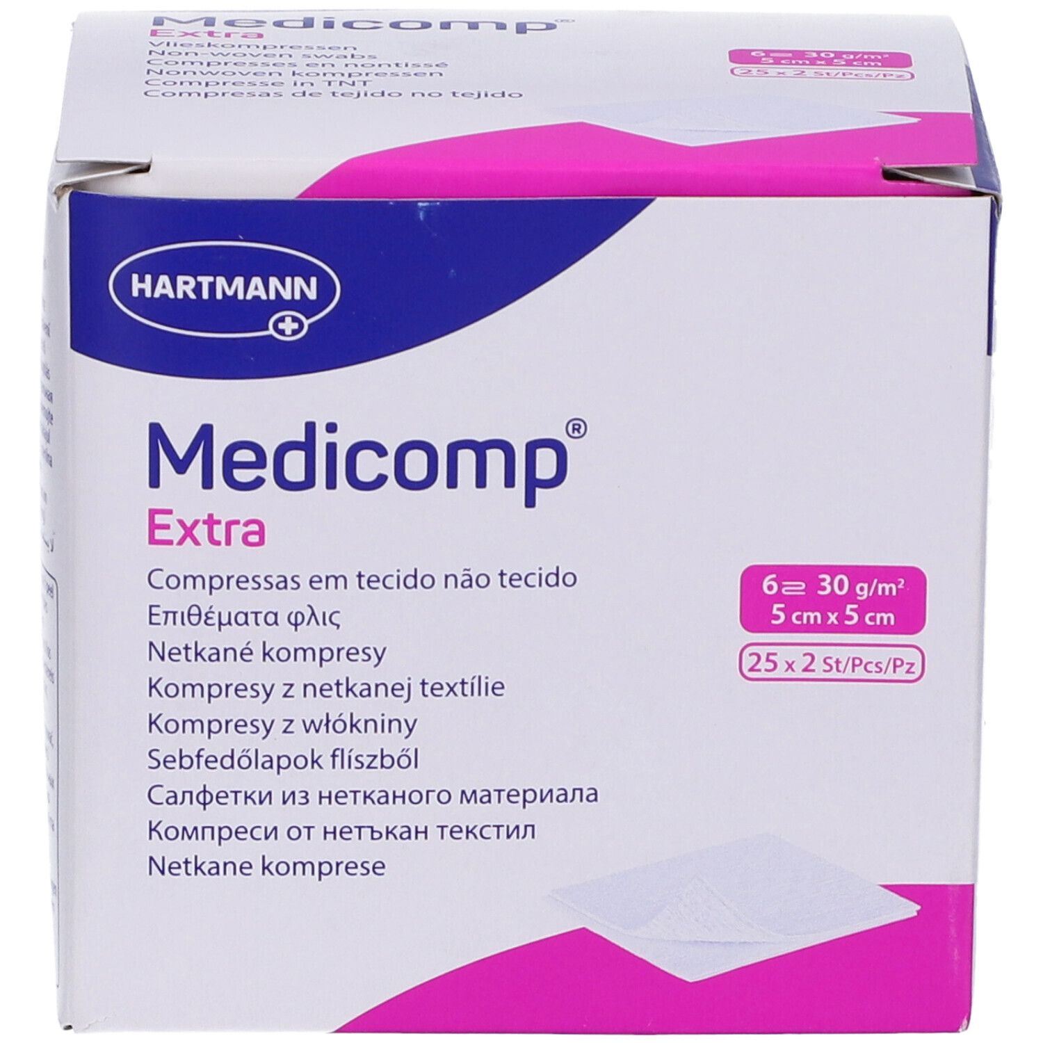 Medicomp Extra Garza Compressa In Tnt 5X5Cm 50 Pezzi