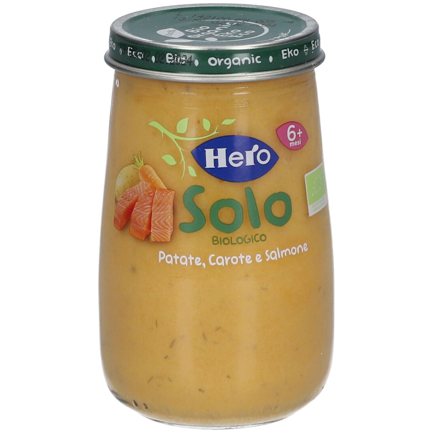 Hero Solo Omogeneizzato Patate, Carote e Salmone biologici 190 g