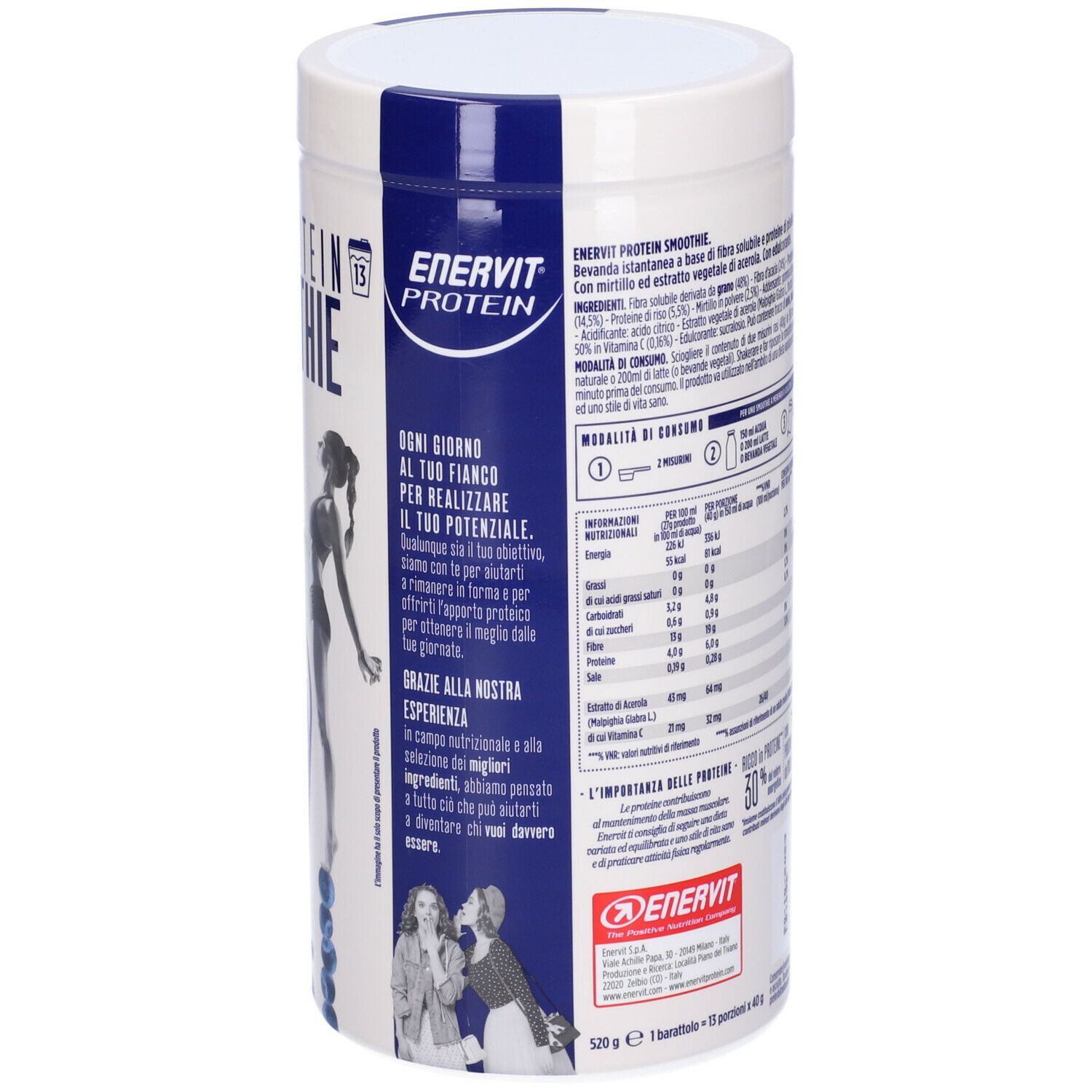ENERVIT PROTEIN Smoothie Mirtillo