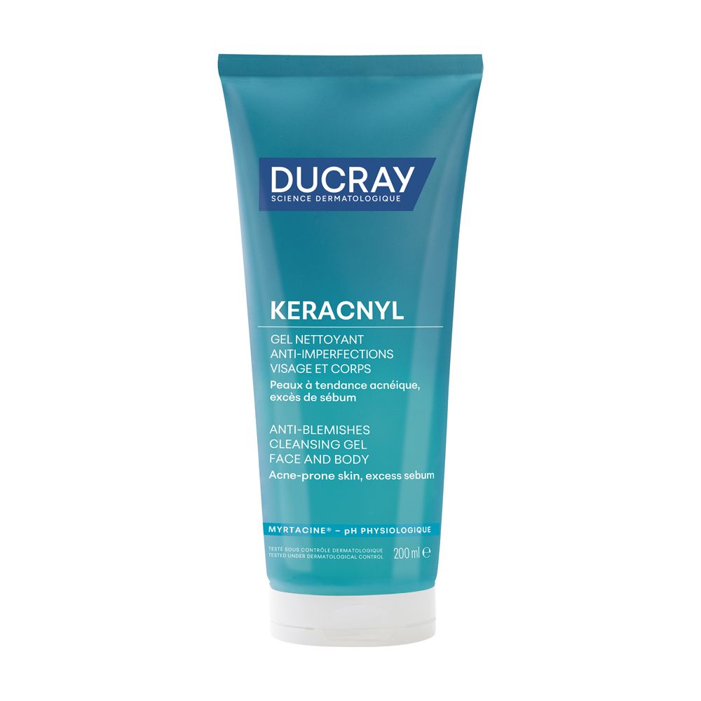 Ducray Keracnyl Gel detergente 200ml - Pelle grassa a tendenza acneica