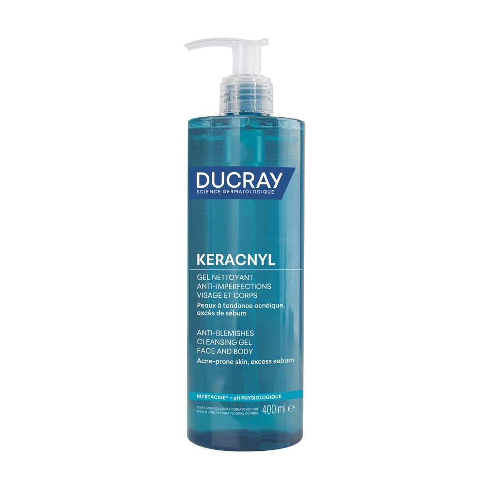 Ducray Keracnyl Gel detergente 400ml - Pelle grassa a tendenza acneica