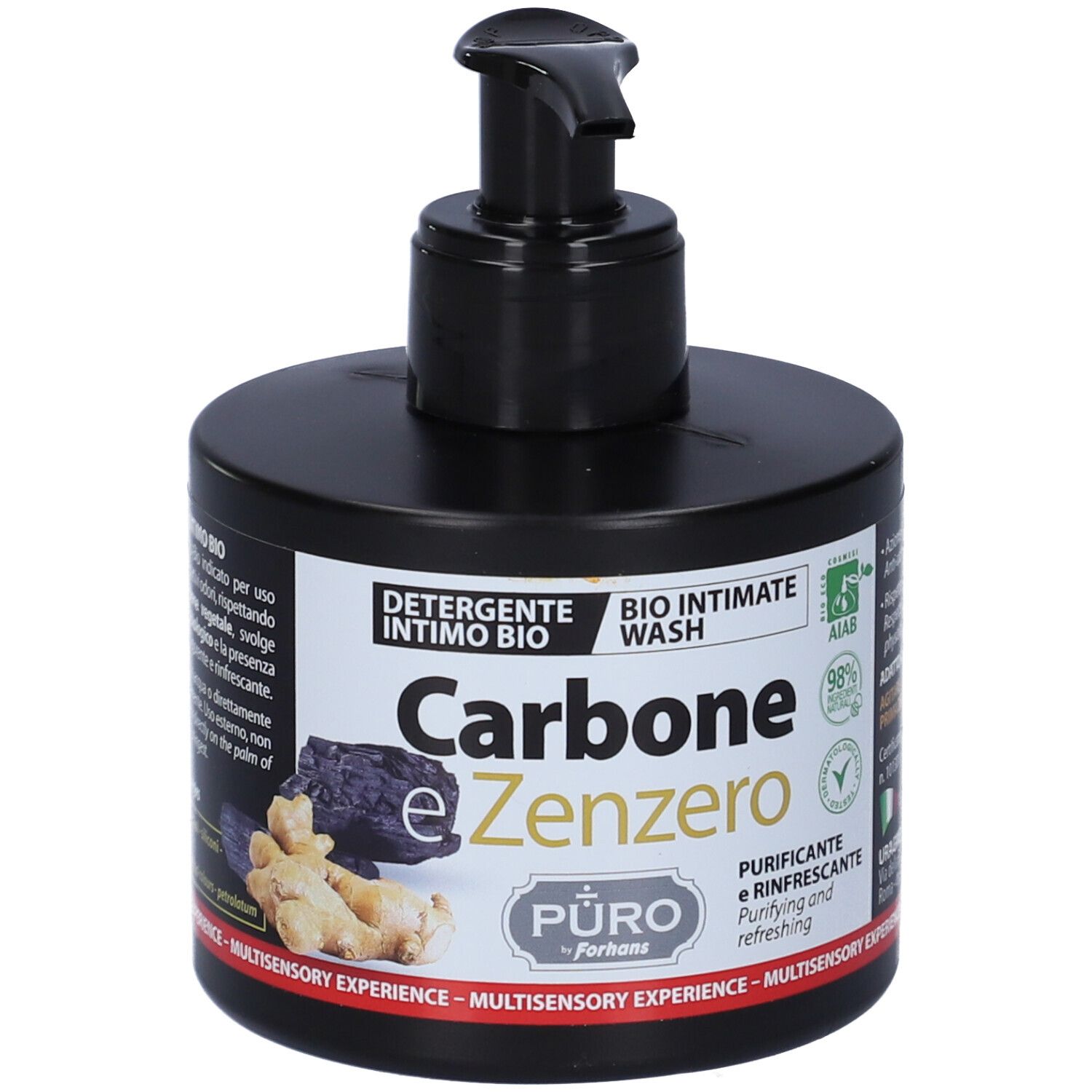 Forhans Puro Detergente Intimo Carbone & Zenzero 250 Ml