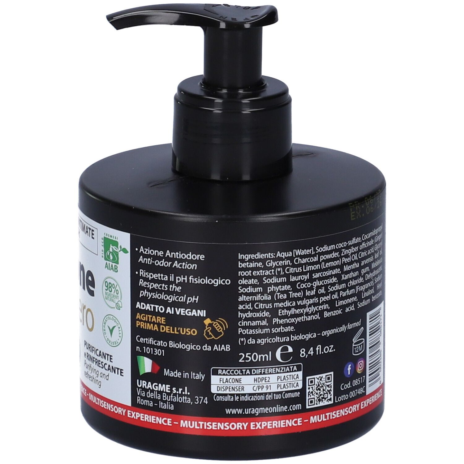 Forhans Puro Detergente Intimo Carbone & Zenzero 250 Ml