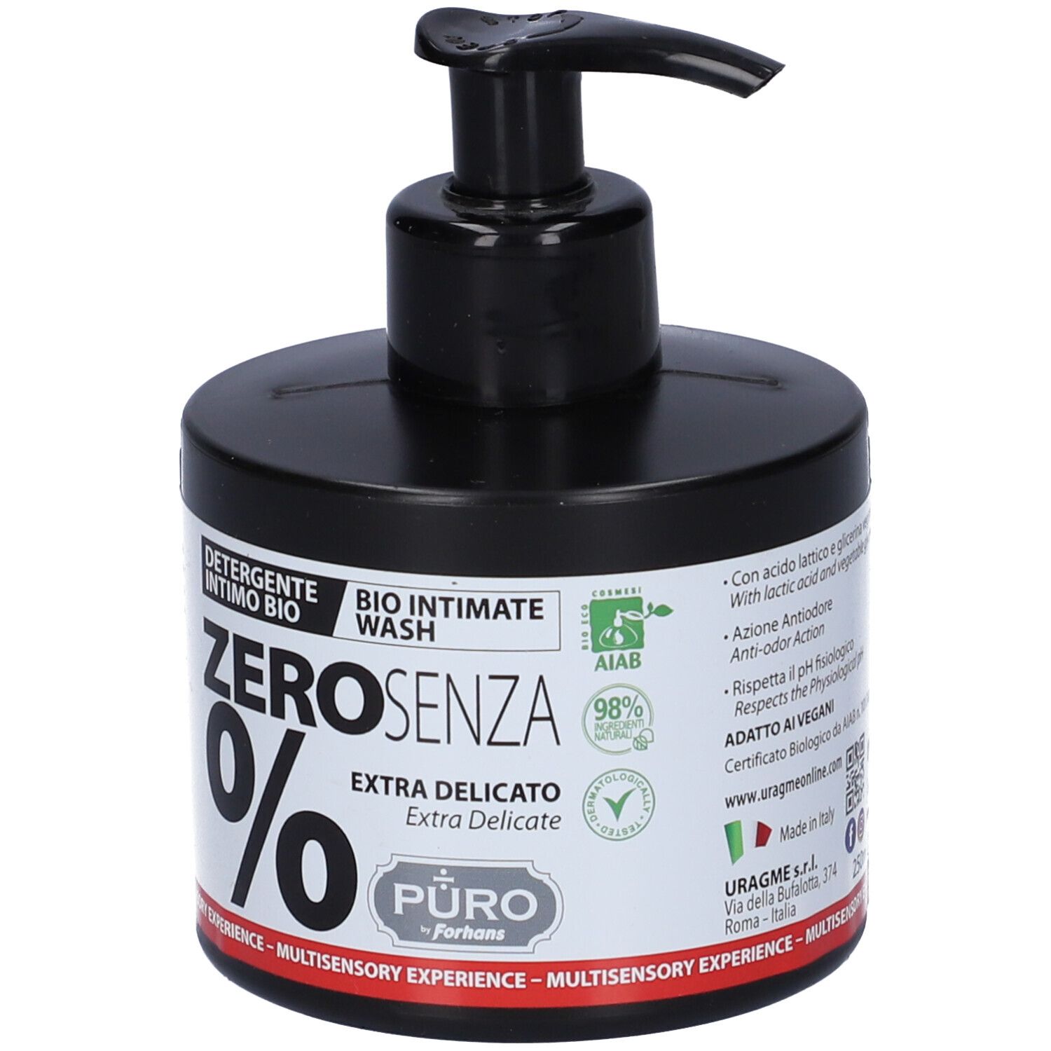 Forhans Puro Detergente Intimo Zero 0% 250 Ml