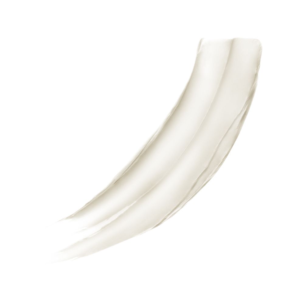 Campione di crema a forma di arco. Texture color crema.