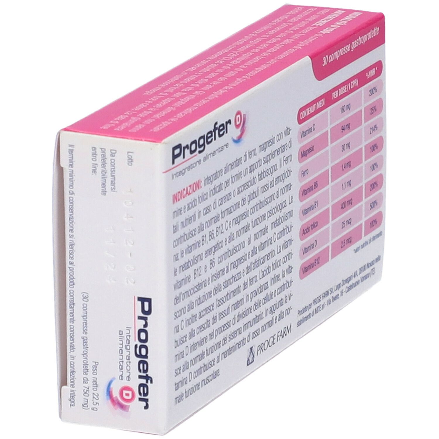 Progefer D 30 Compresse Gastroprotette