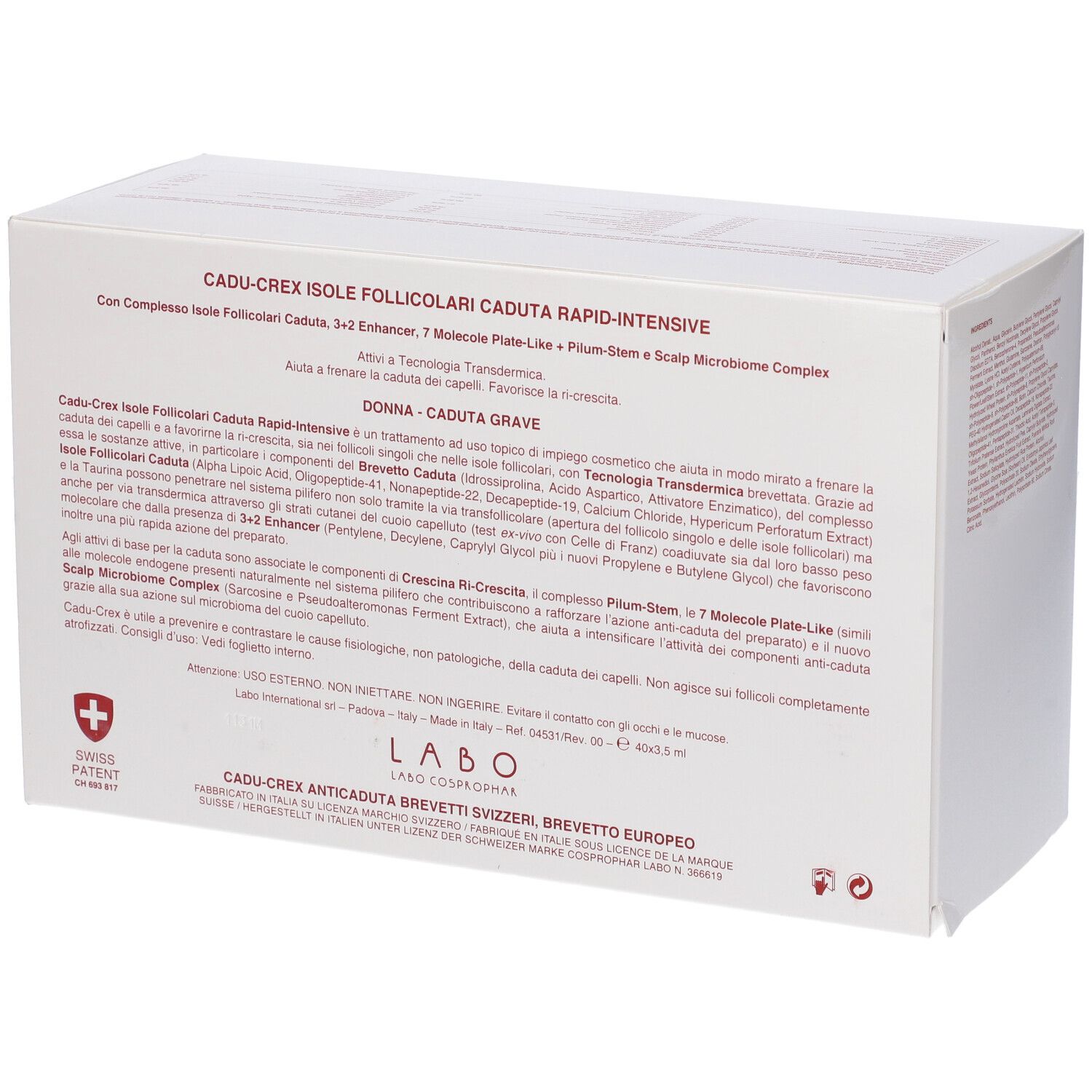 Labo Cadu-Crex Anticaduta Rapid-Intensive Caduta Grave Donna 40 Fiale