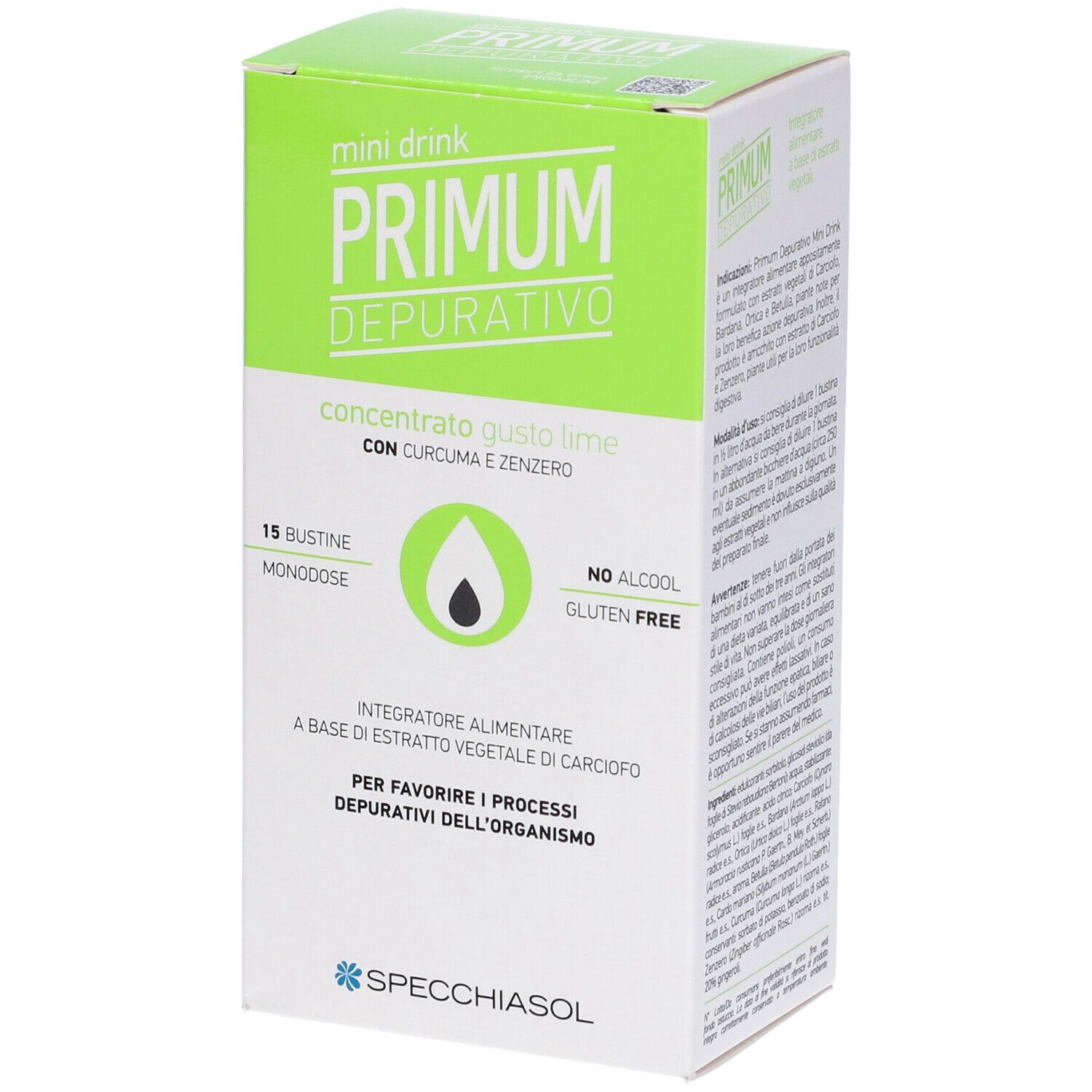 Specchiasol Primum Depurativo Minidrink Lime Integratore Alimentare