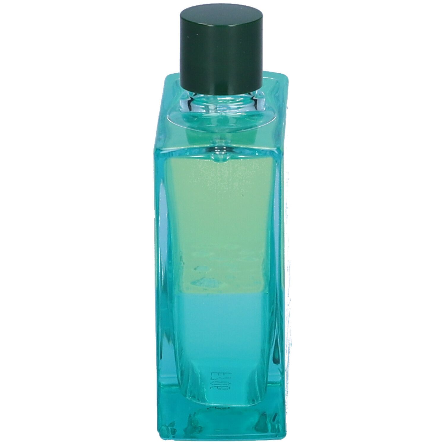 Flacone quadrato inclinato con tappo verde. Scritta: Astera Fresh, concentrato con oli essenziali.