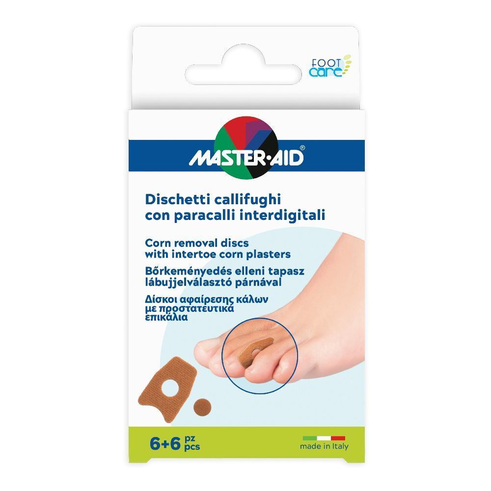 Dischetto Callifugo 6 Pezzi + Paracallo 6 Pezzi Interdigitali Master-Aid Footcare B5