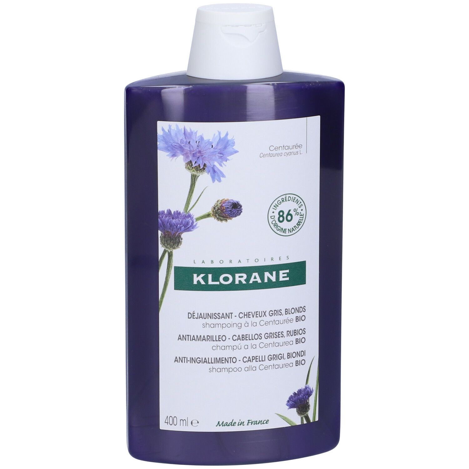 KLORANE Shampoo alla Centaurea BIO Anti-ingiallimento