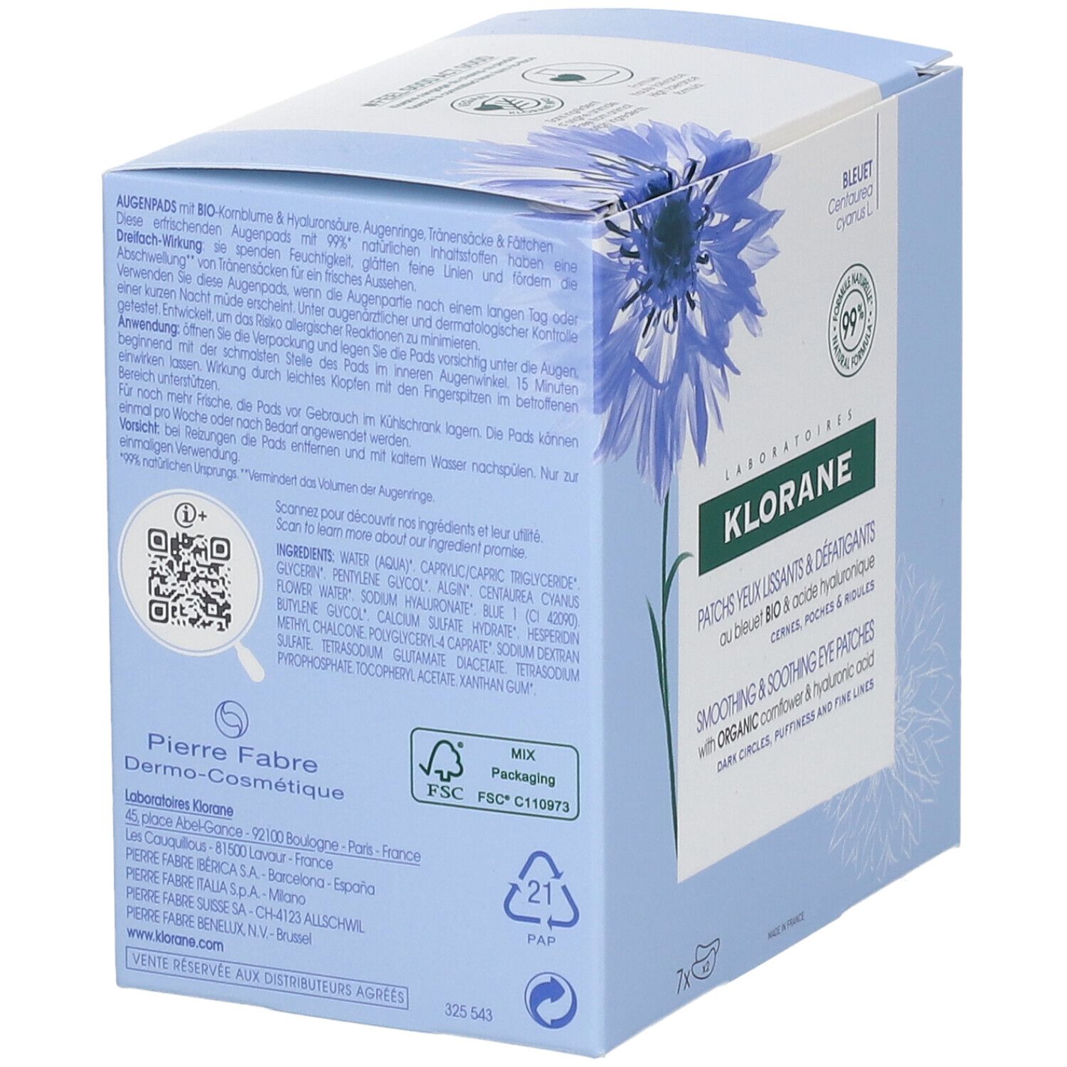 KLORANE Patch Occhi Leviganti & Anti-fatica