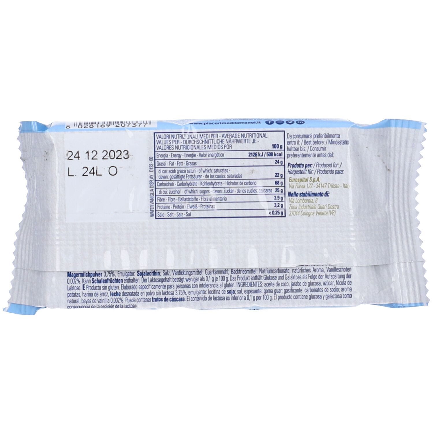 Piaceri Mediterranei Wafer Vaniglia
