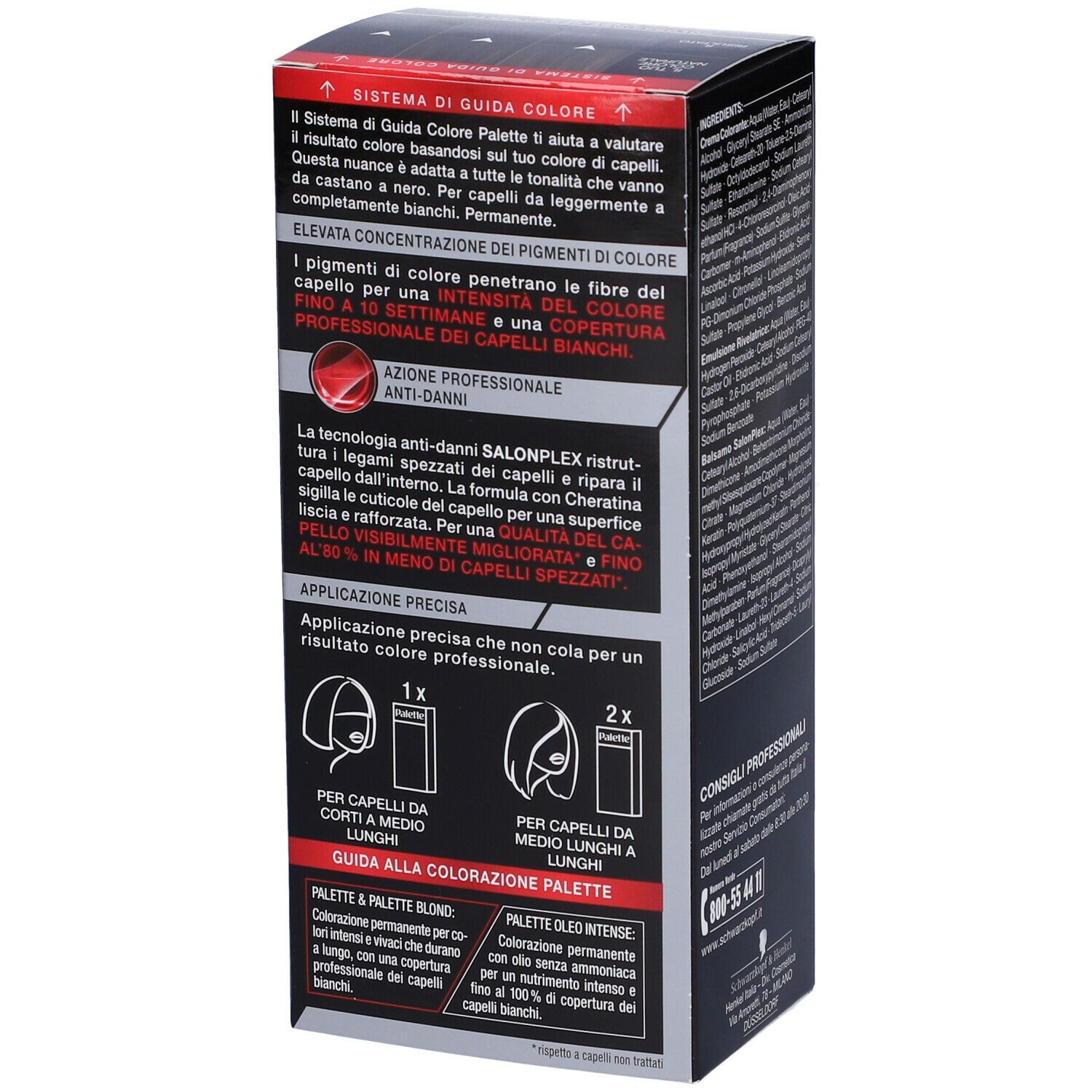Schwarzkopf Palette Tinta Capelli 1-1 Nero