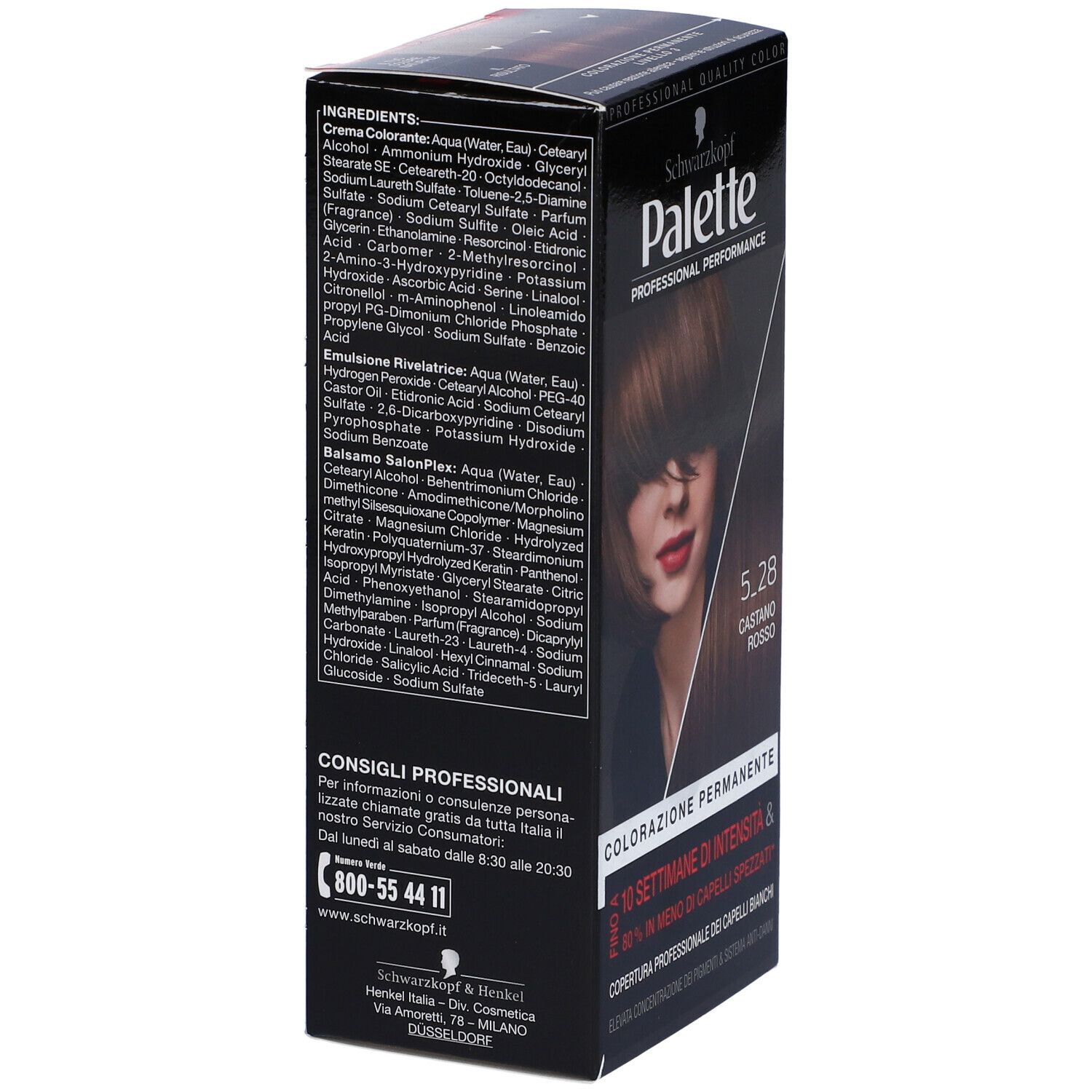 Schwarzkopf Palette Tinta Capelli 5-28 Castano Rosso