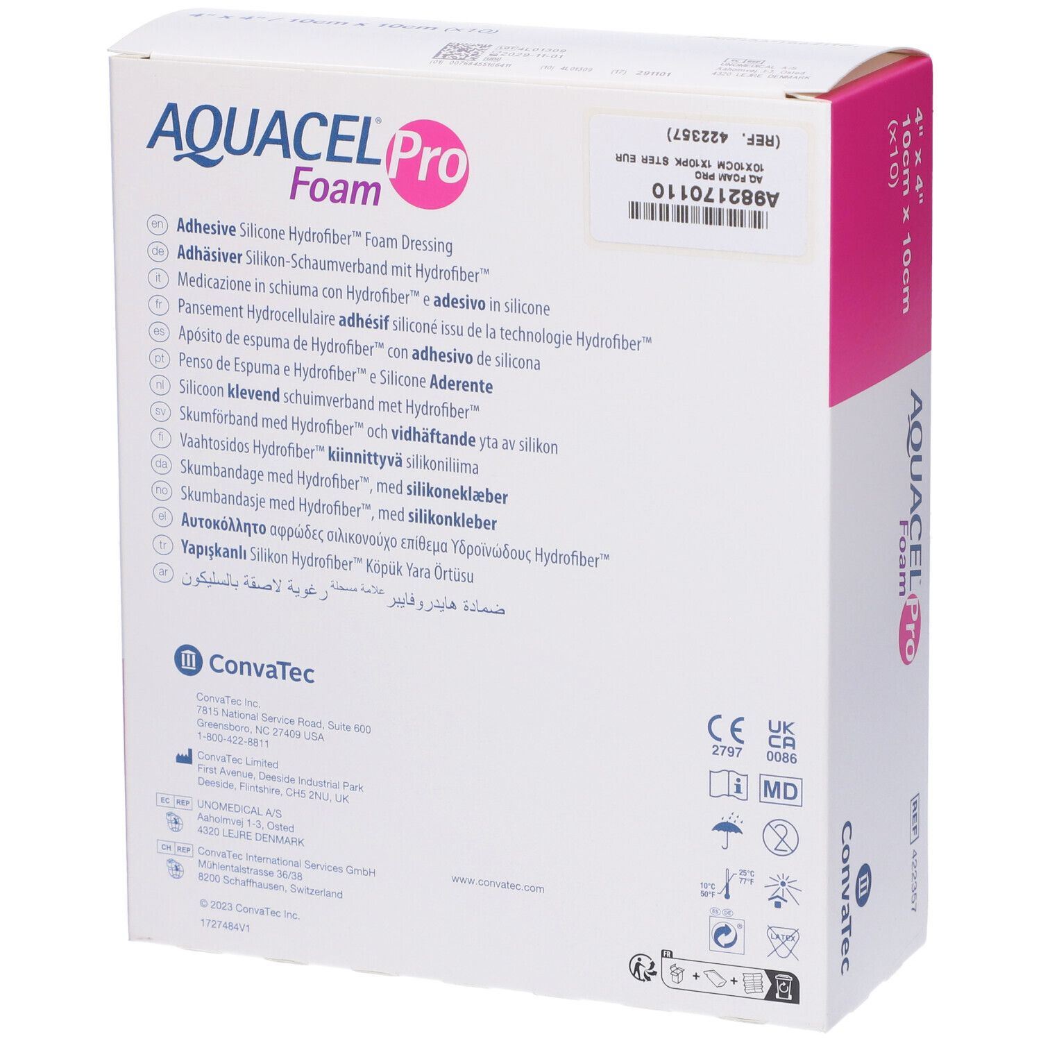 Medicazione Avanzata Aquacel Foam Pro Misura 10X10 Cm 10 Pezzi