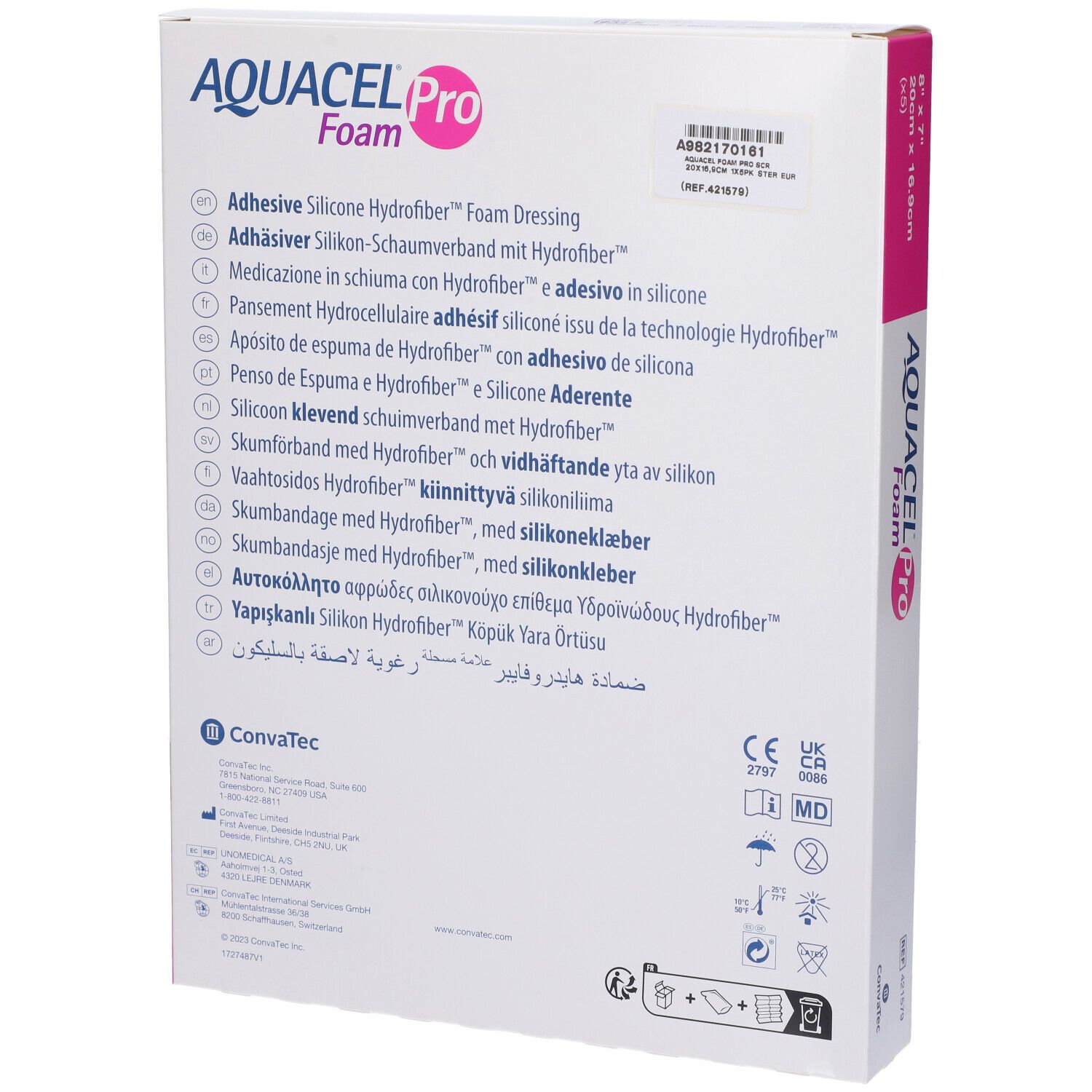 ConvaTec Aquacel Foam Pro Medicazione Avanzata 20 x 16,9 cm